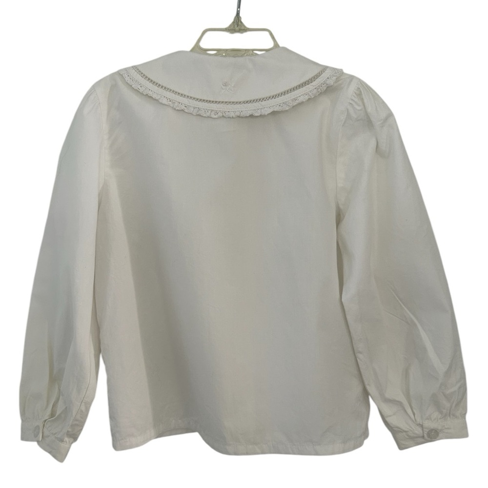 Vintage Laura Ashley ‘Mother & Child’ Blouse with Lace Trim Peter Pan Collar - Picture 2 of 10